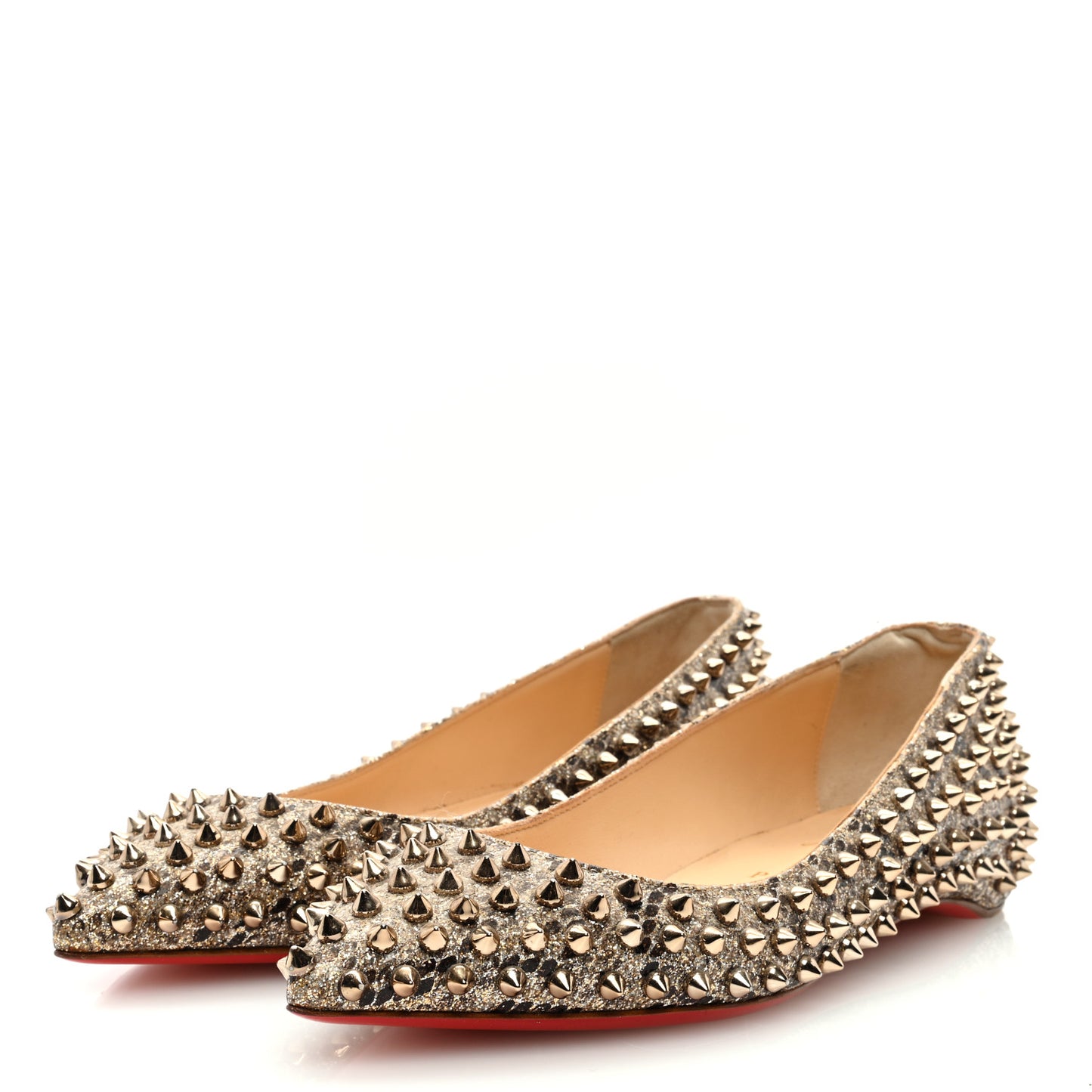 Glitter Diams Follies Spikes Flats 39.5 Colombe