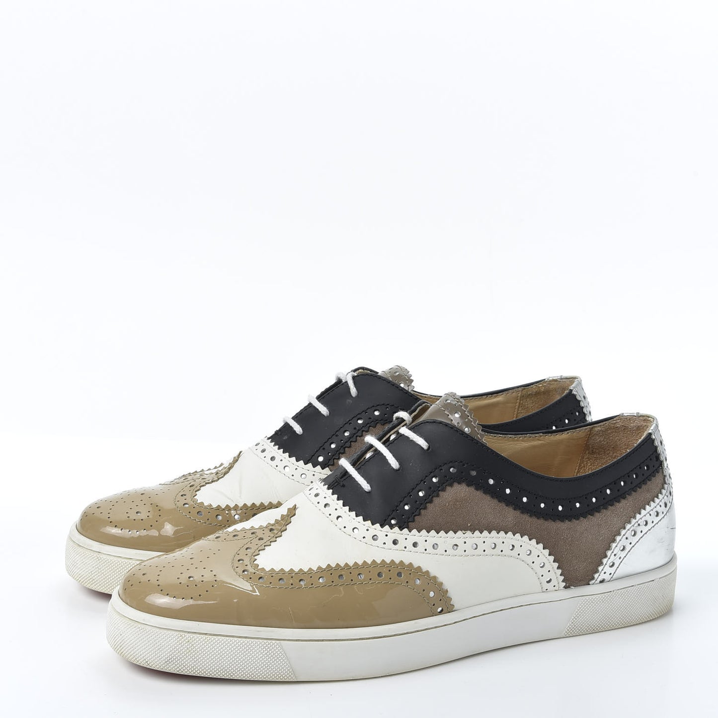 Patent Gomme Suede Mens Golfito Flat Sneakers 44.5 Version Mastic