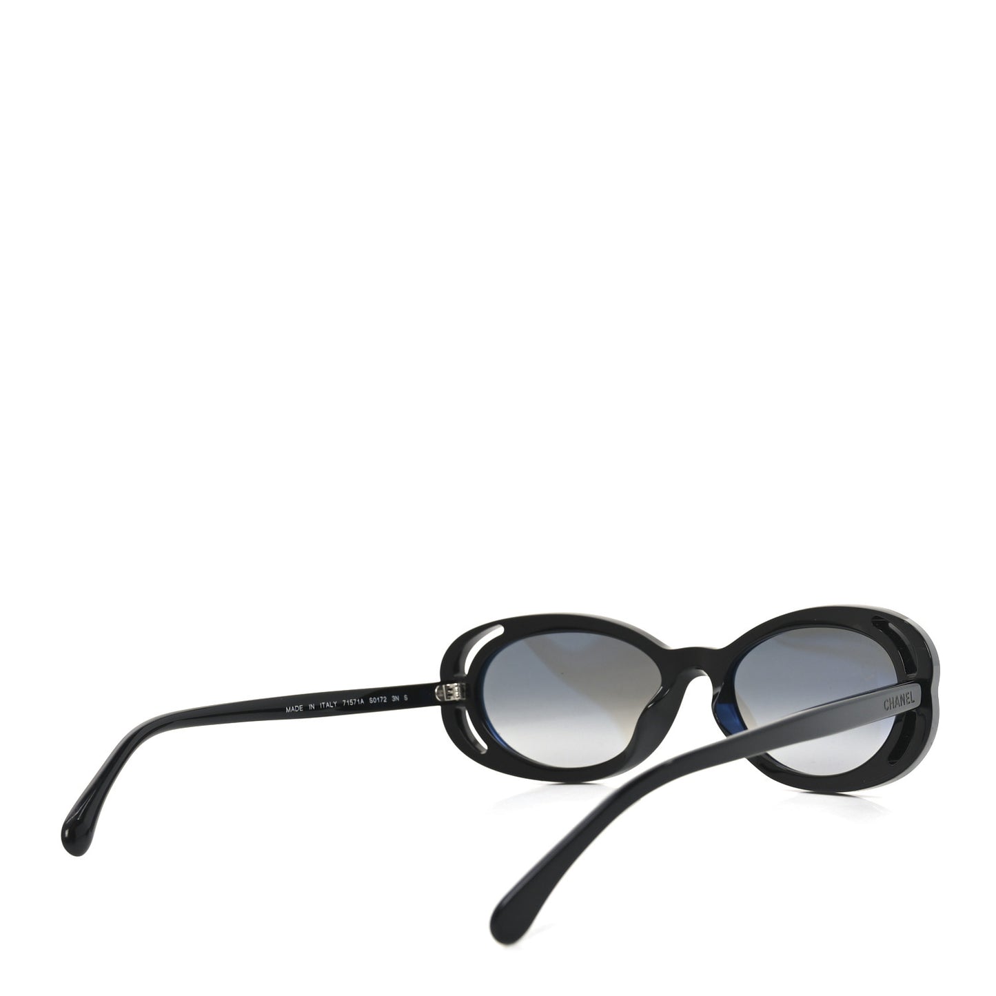 Acetate Oval Sunglasses 71571A Black