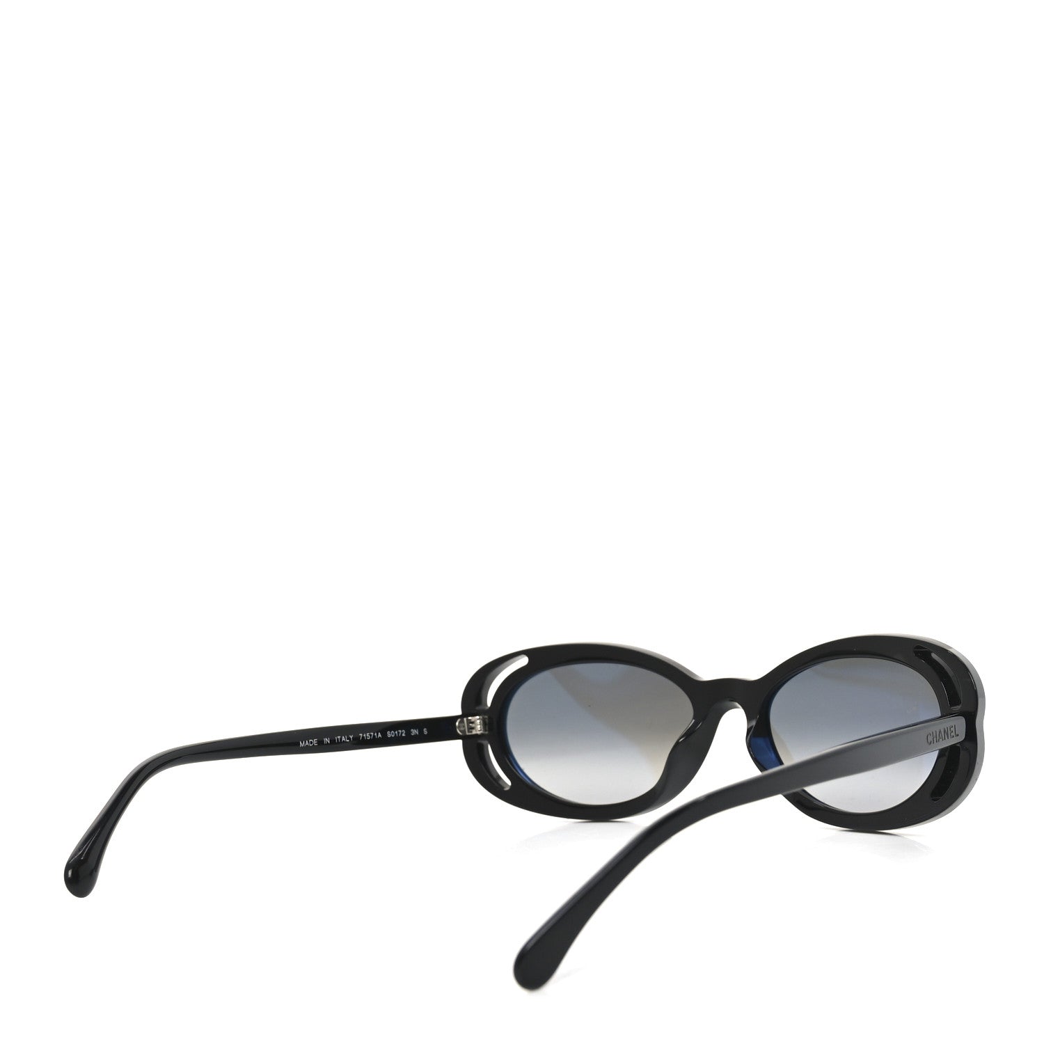 Chanel Acetate Oval Sunglasses 71571A Black 4 of 7