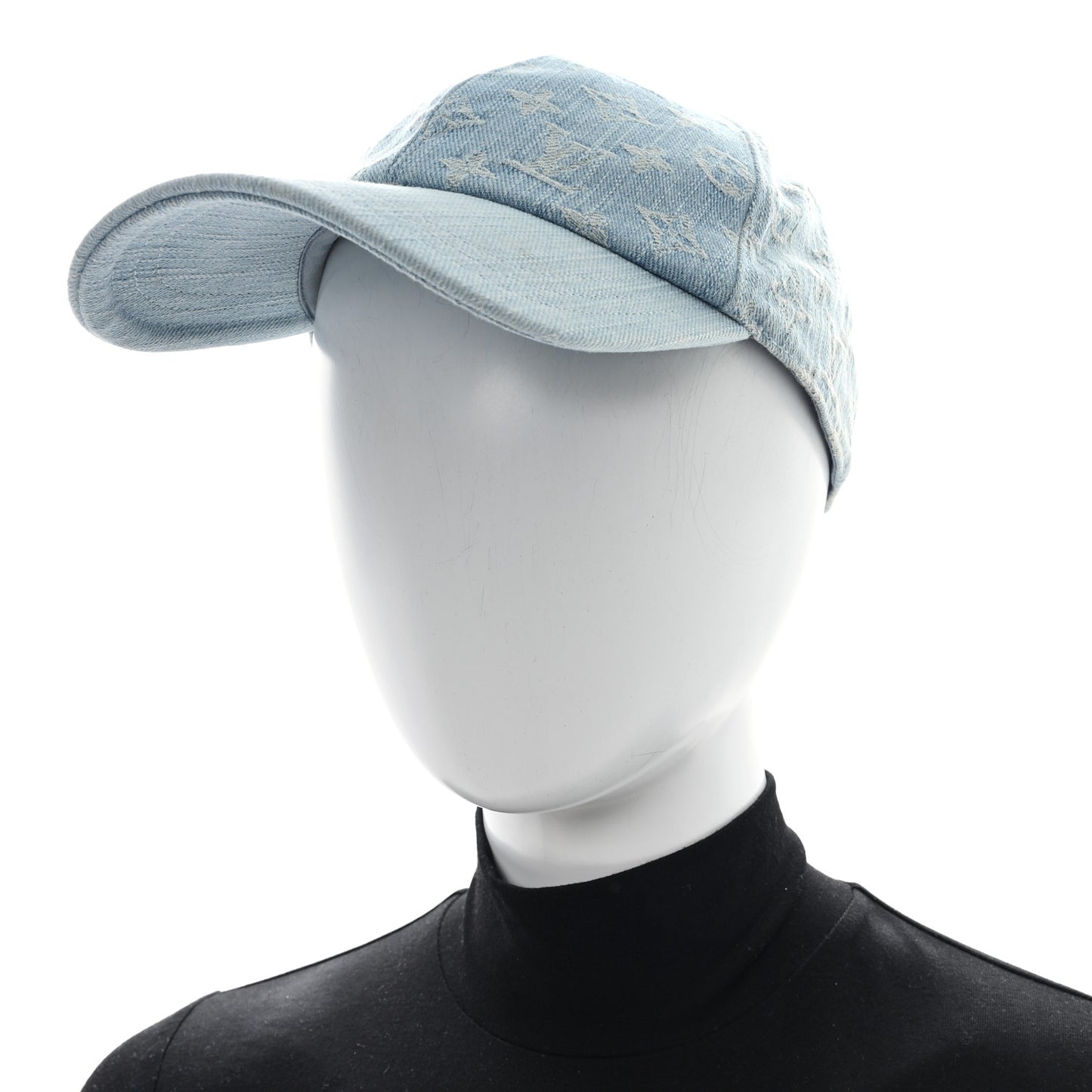 Monogram Denim Cap L Blue