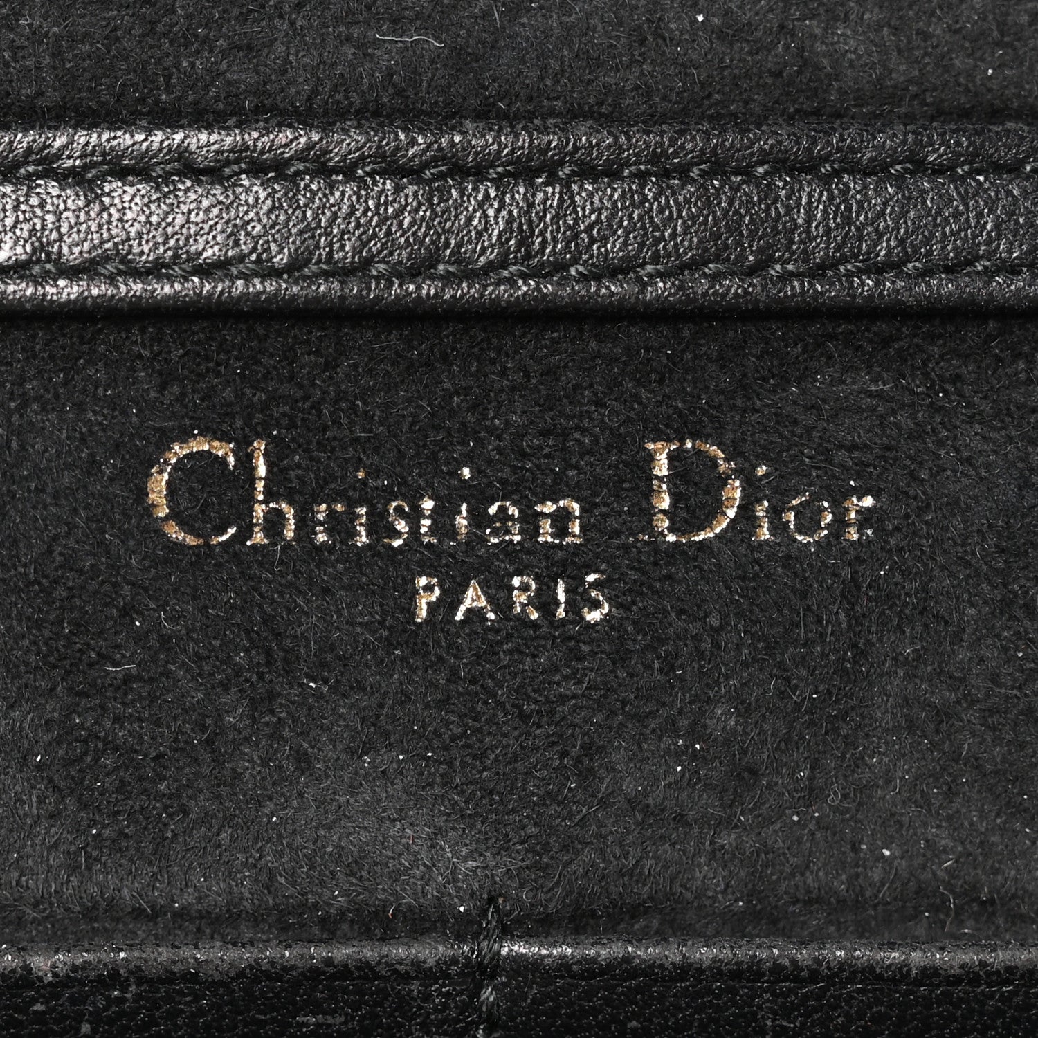 Christian Dior Calfskin Studded Diorama Wallet on Chain Pouch Black 5 of 10