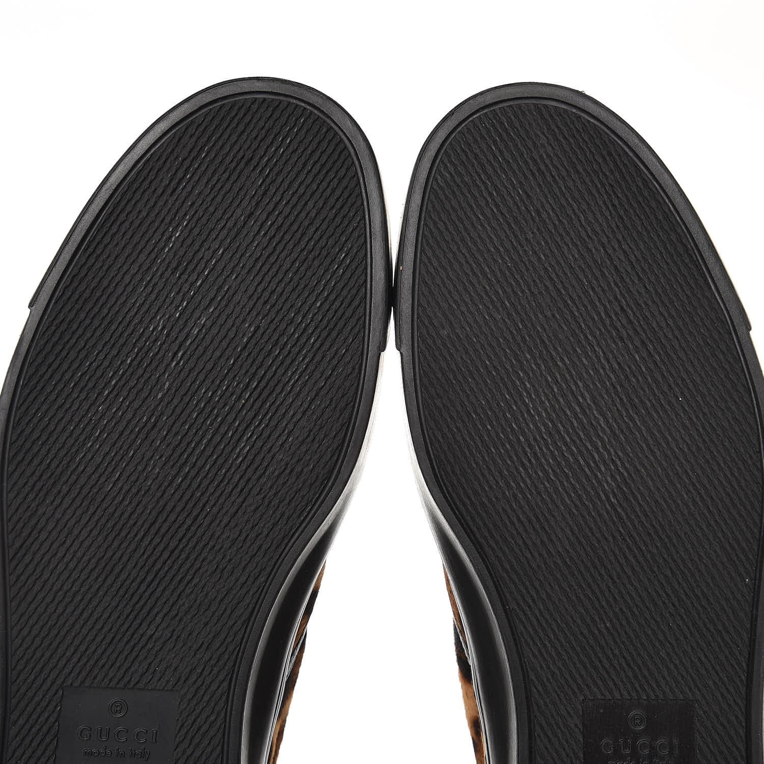 Gucci Pony Hair Jaguar Print Slip On Sneakers 37.5 9 of 9