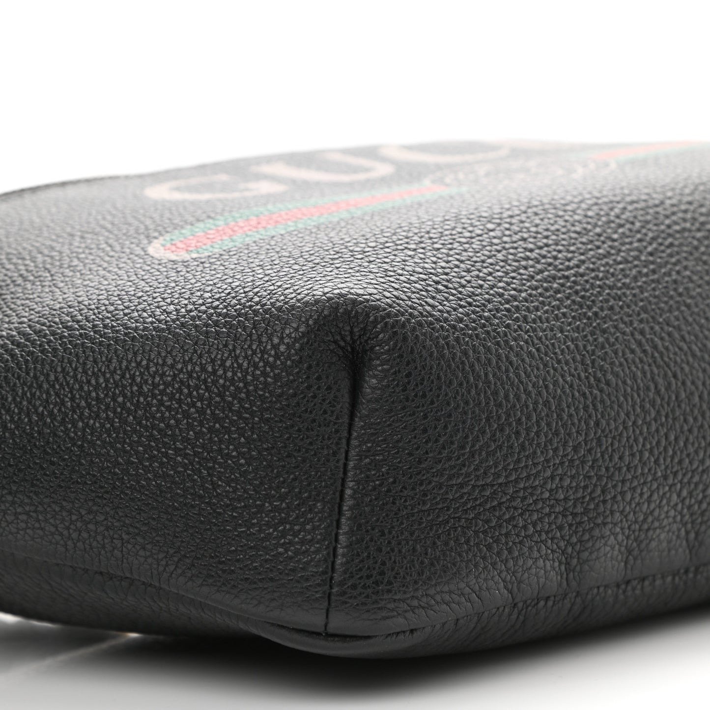 Grained Calfskin Logo Belt Bag Black