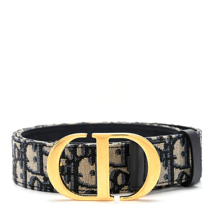 Christian Dior Oblique 30 Montaigne 35mm Belt 75 30 Blue 1 of 8