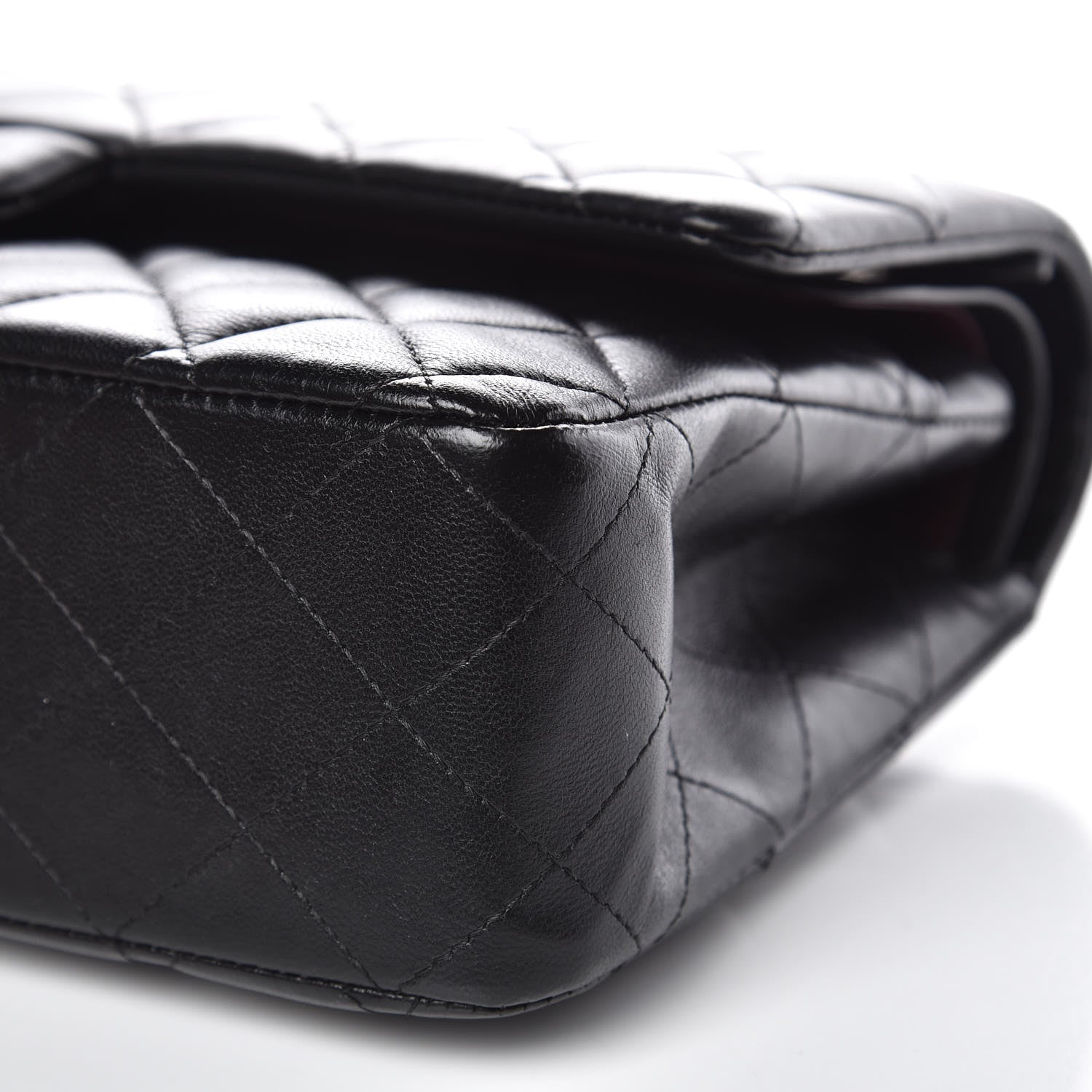 Chanel Lambskin Quilted Medium Double Flap Black 9 of 10