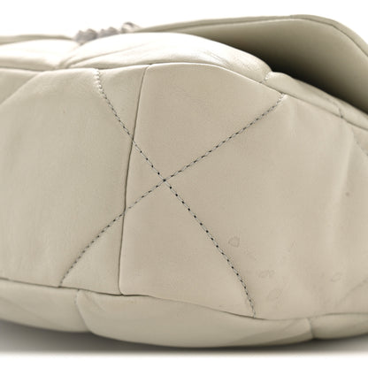 Chanel Lambskin Quilted Medium Chanel 19 Flap Light Grey 10 of 12