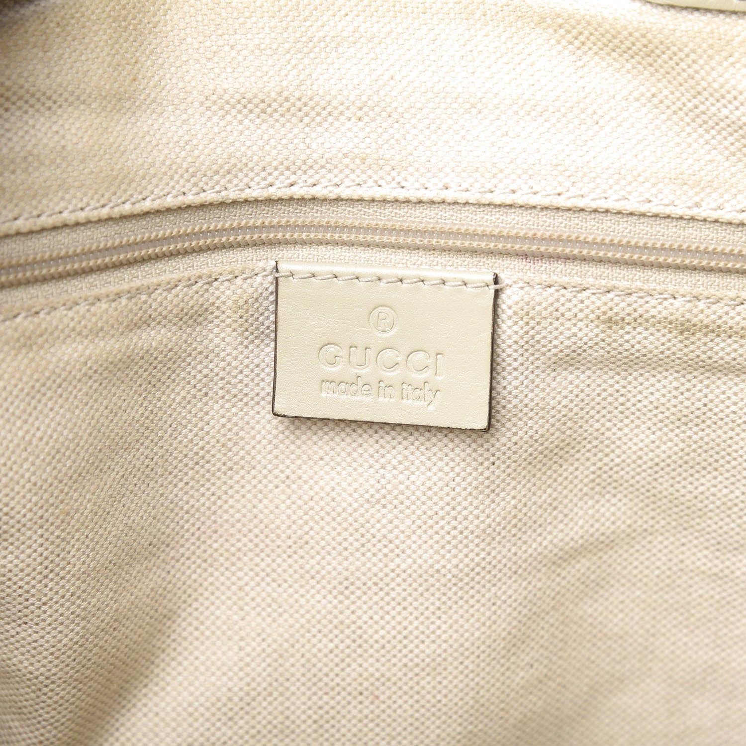 Gucci Monogram Margaux Calfskin Medium Sukey Top Handle Bag Beige Ebony Mystic White 7 of 15