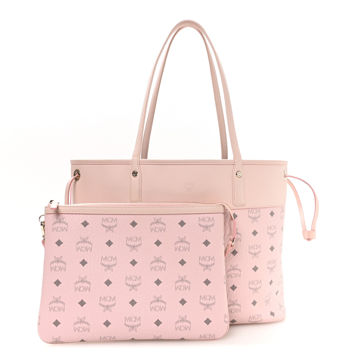 MCM Visetos Aren Tote Powder Pink 2 of 10