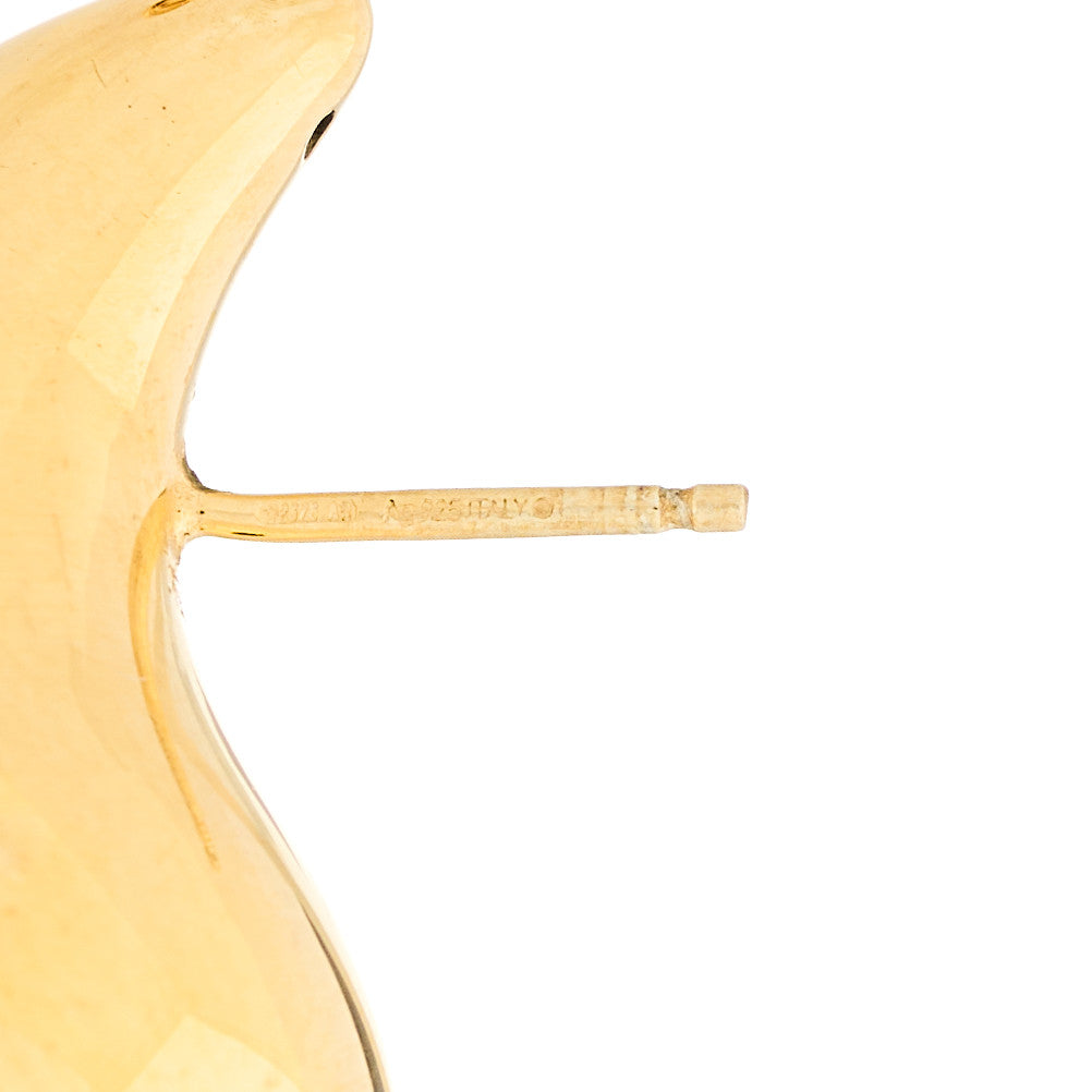 Sterling Silver Small Drop Earrings Gold