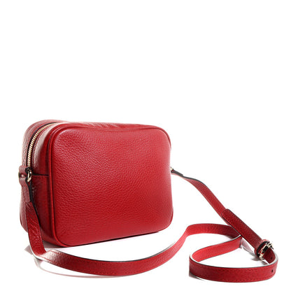 Gucci Pebbled Calfskin Small Soho Disco Bag Vibrant Red 3 of 9