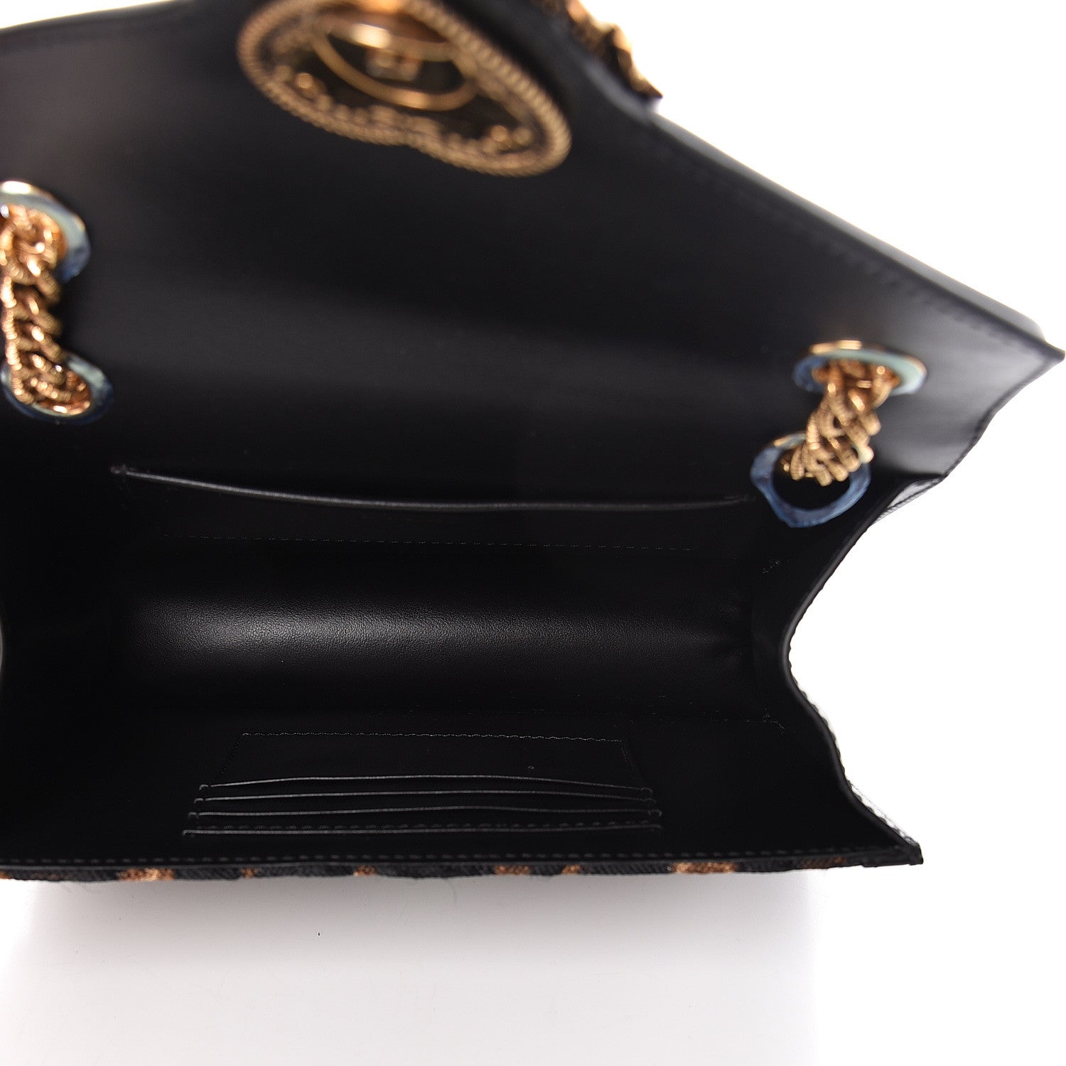 Dolce & Gabbana Jacquard Leopard Print Medium Devotion Crossbody Bag Black 5 of 12