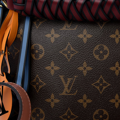 Louis Vuitton Monogram Beaubourg Hobo Mini Bordeaux Red Peach Safran Blue Jean Blue 9 of 9