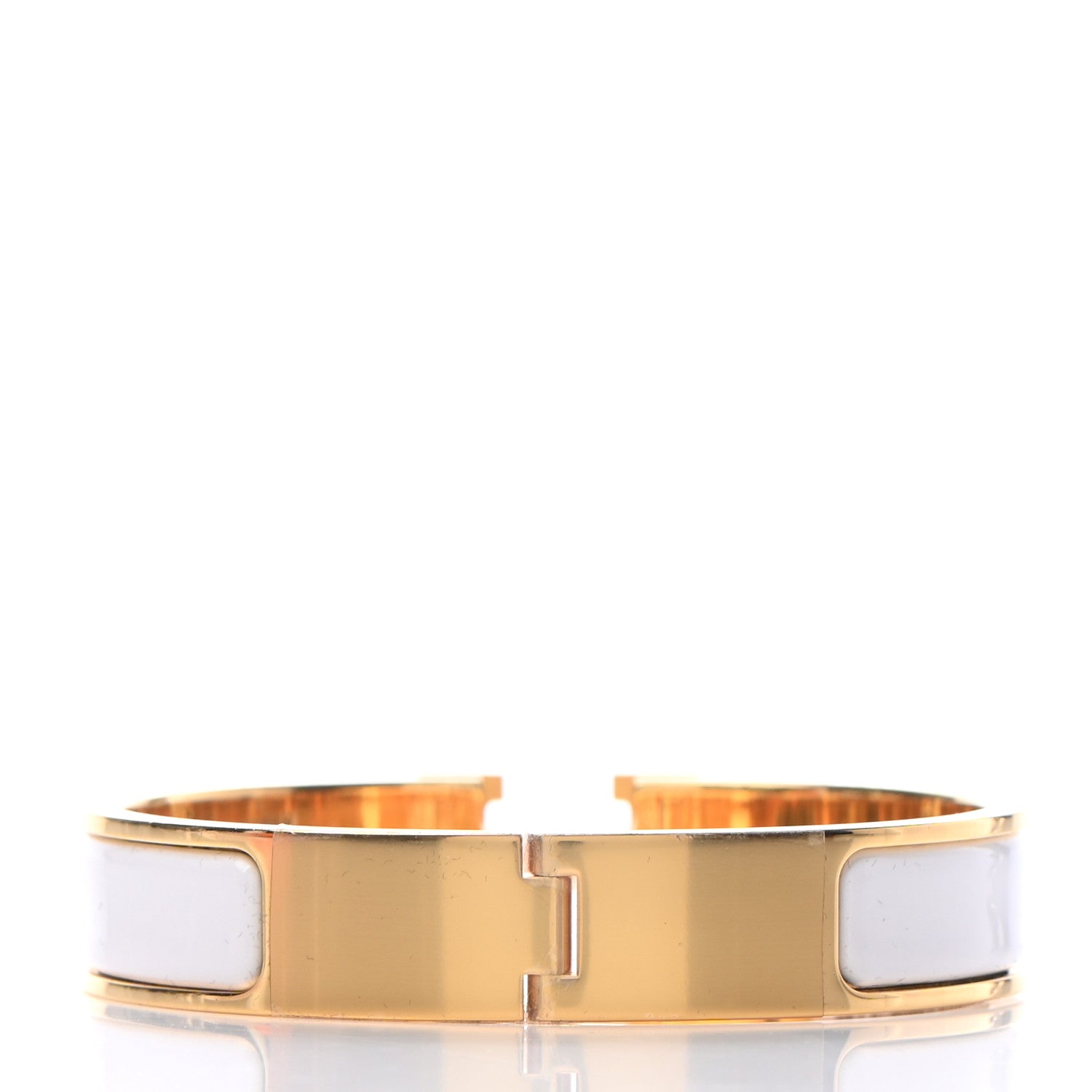 Hermes Enamel Narrow Clic Clac H Bracelet PM White 3 of 5