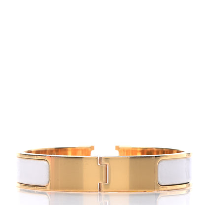 Hermes Enamel Narrow Clic Clac H Bracelet PM White 3 of 5