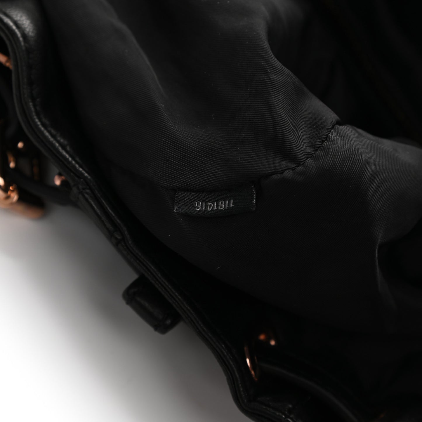 Lambskin Marti Backpack Washed Black Rose Gold Hardware