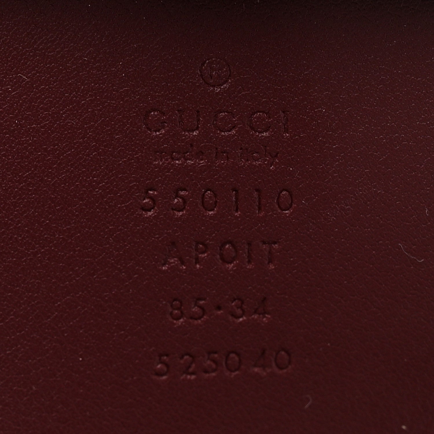 Gucci Calfskin Crystal Double G 55mm Belt 85 34 Burgundy 5 of 6