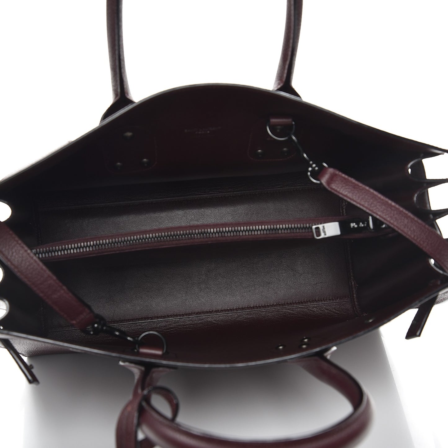 Grained Calfskin Small Classic Sac De Jour Bordeaux