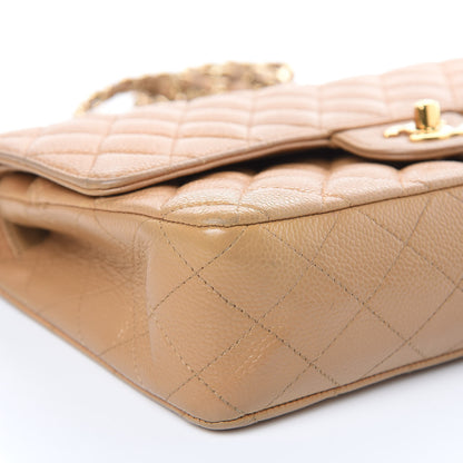 Chanel Caviar Quilted Medium Double Flap Beige 8 of 21