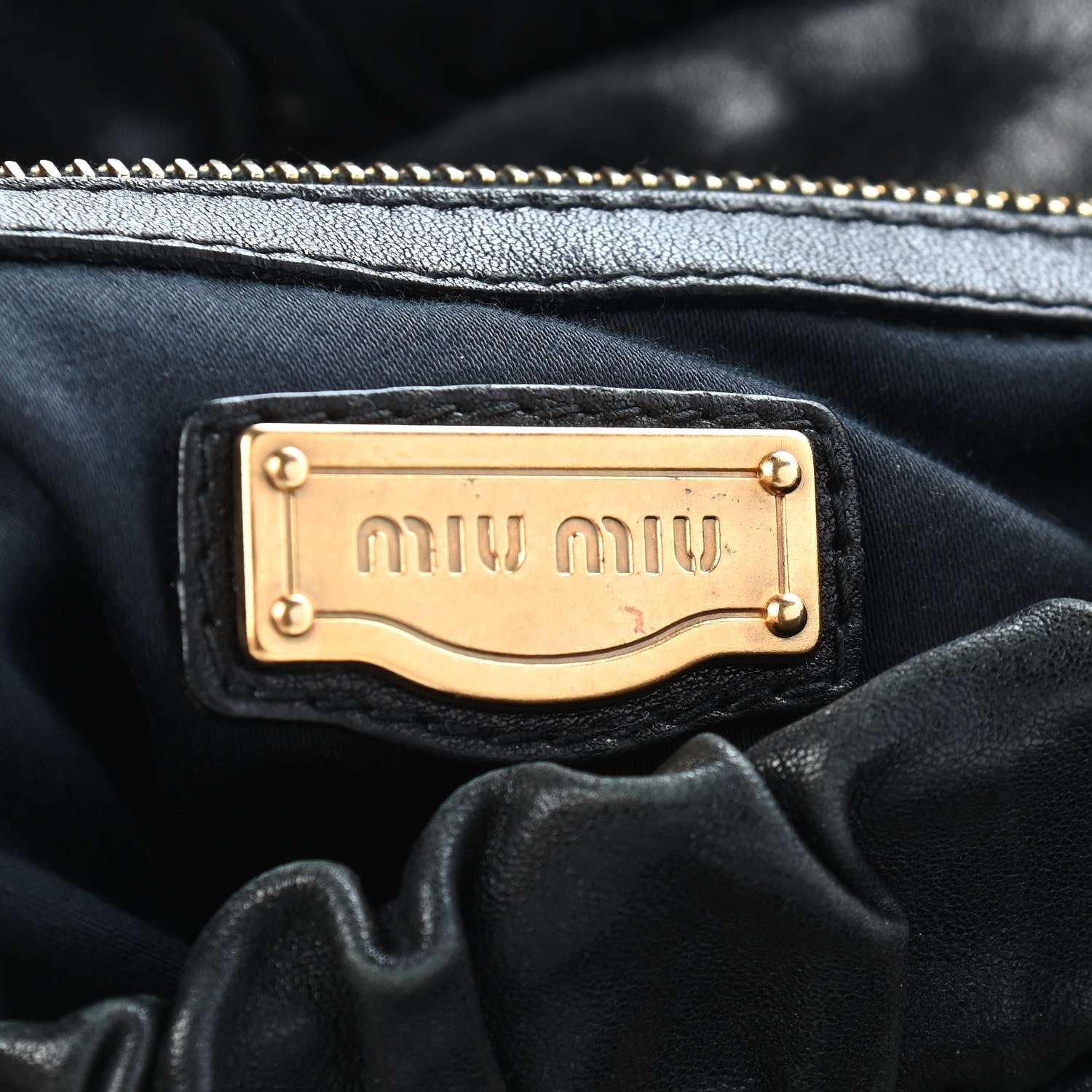 Miu Miu Vitello Lux Top Handle Satchel Black 6 of 10