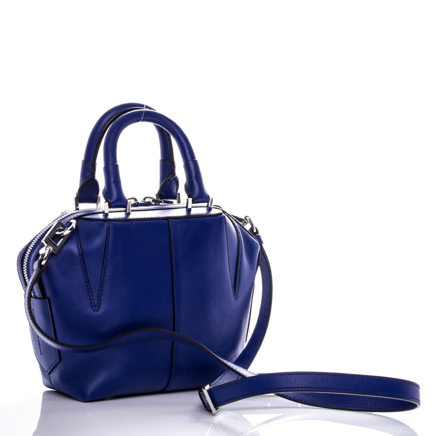 Smooth Calfskin Mini Emile Vein Rhodium Hardware