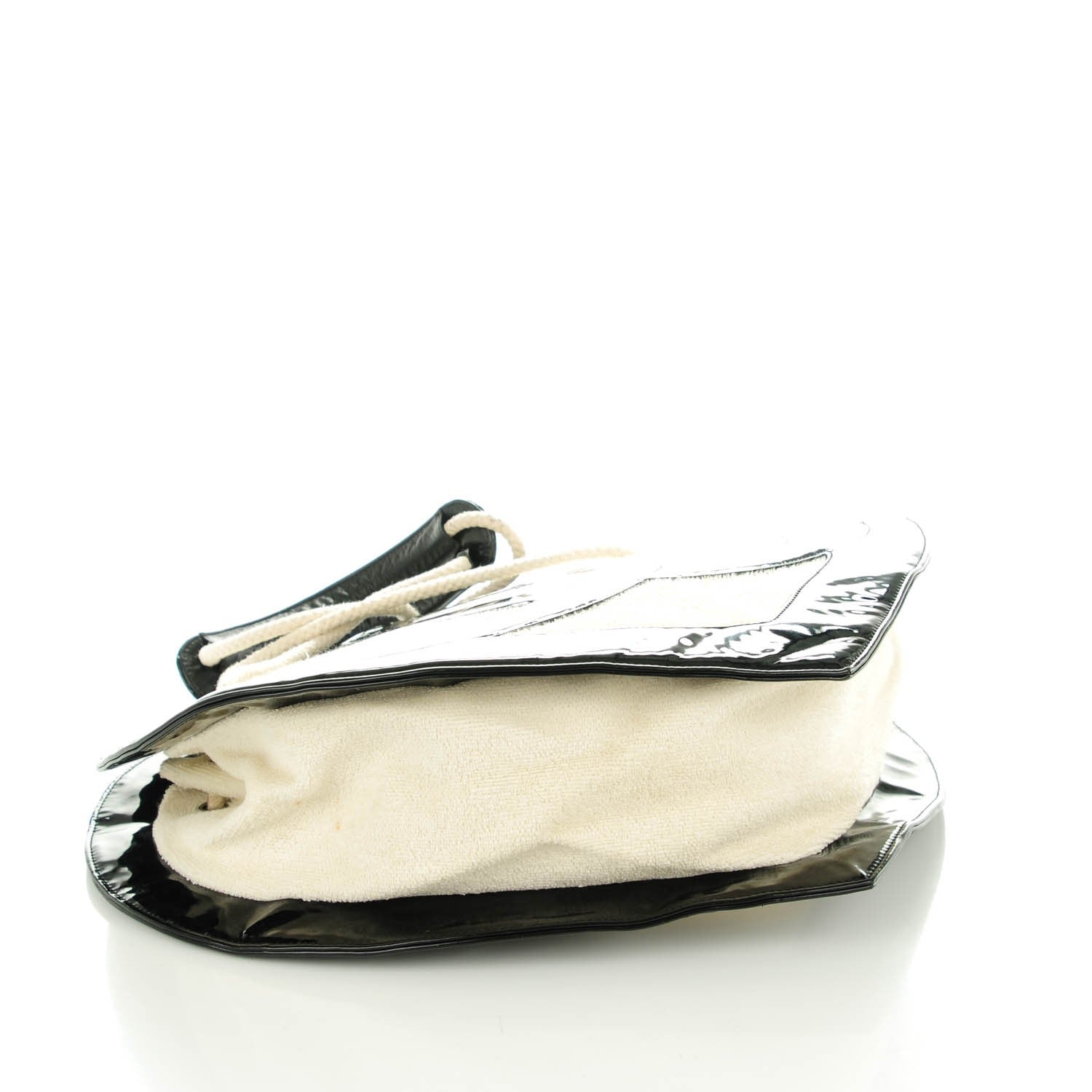 Chanel Patent Terry Ocean Drive Shoulder Bag Black White 4 of 9