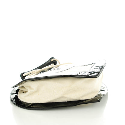 Chanel Patent Terry Ocean Drive Shoulder Bag Black White 4 of 9
