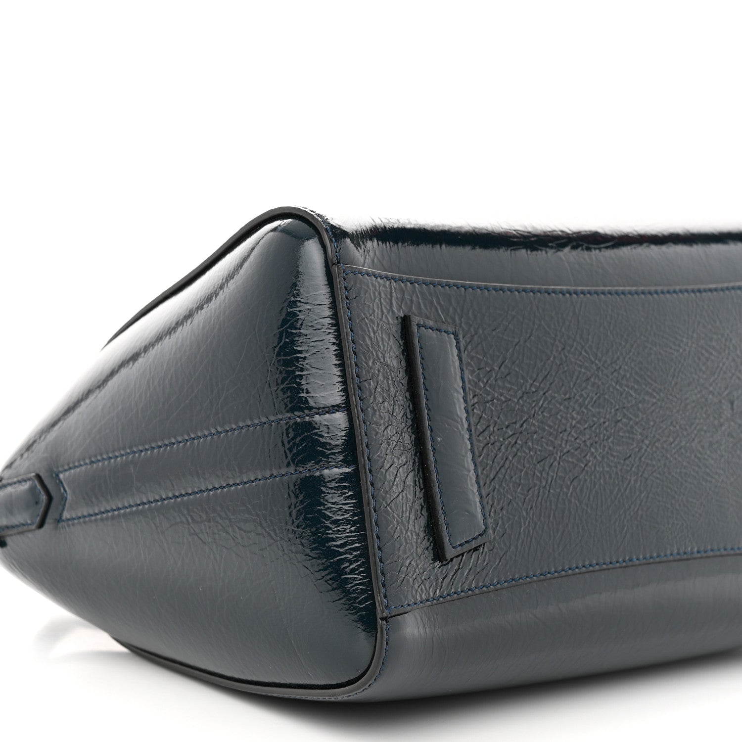 Givenchy Crinkled Patent Deerskin Small Antigona Deep Blue 9 of 10
