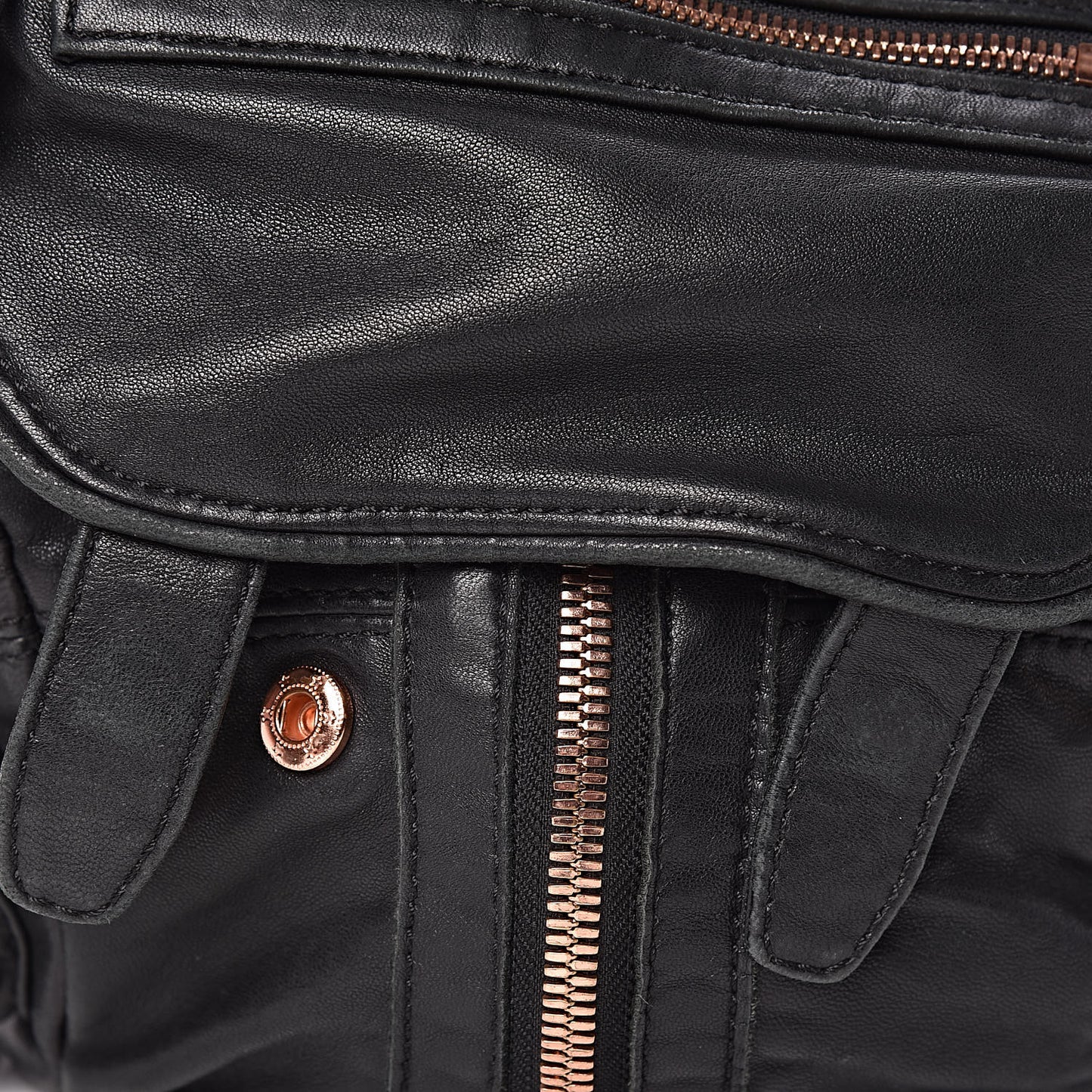 Lambskin Mini Marti Backpack Washed Black Rose Gold Hardware