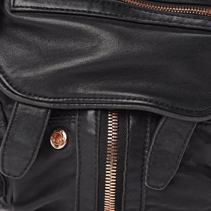 Alexander Wang Lambskin Mini Marti Backpack Washed Black Rose Gold Hardware 11 of 19