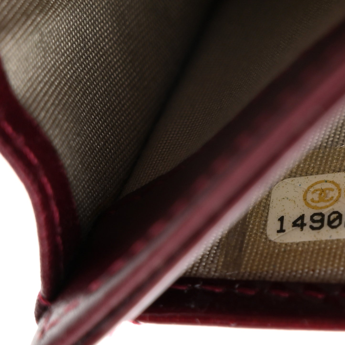 Patent Brilliant Flap Card Holder Burgundy