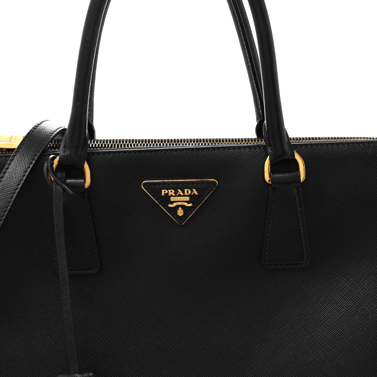 Prada Saffiano Medium Galleria Double Zip Tote Black 7 of 10