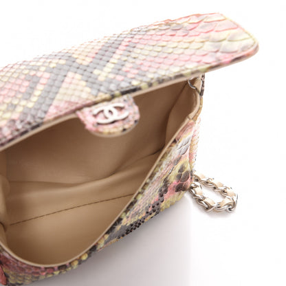 Chanel Python Extra Mini Rectangular Flap Pink 5 of 9
