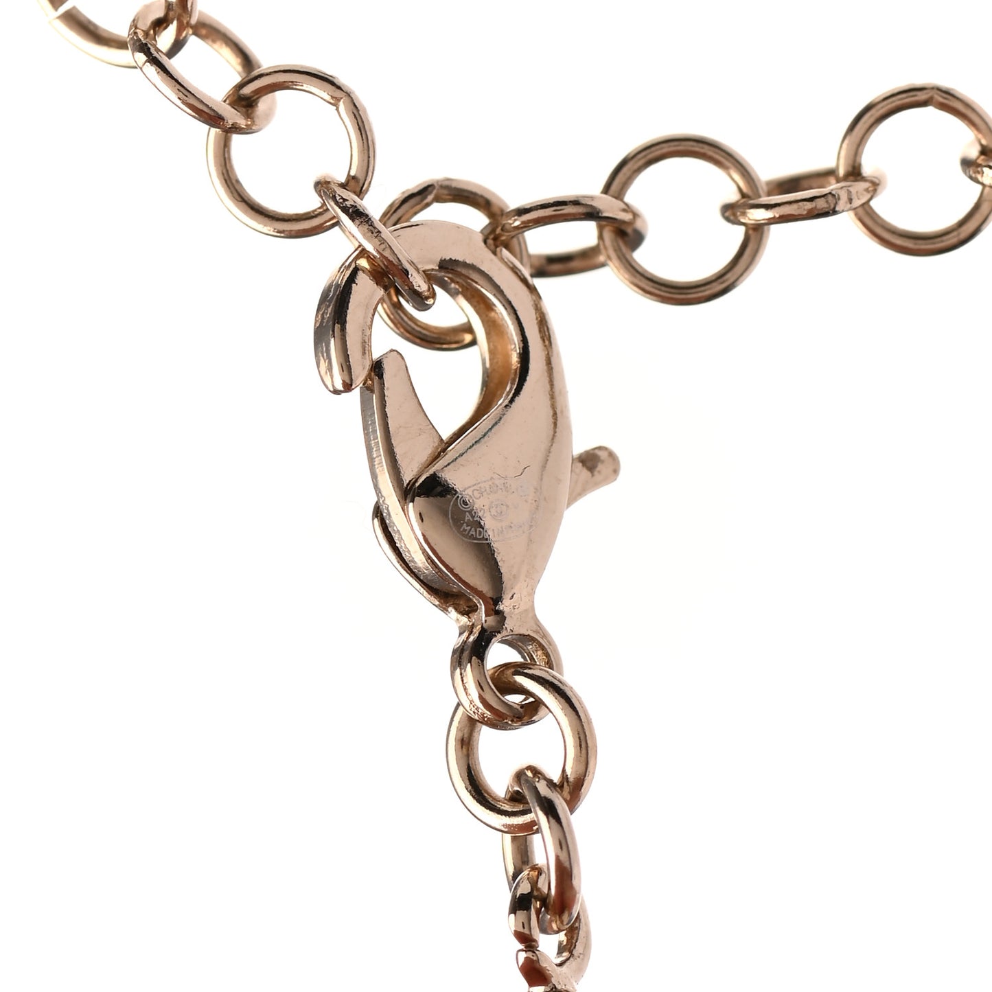 Crystal CC Chain Short Necklace Gold