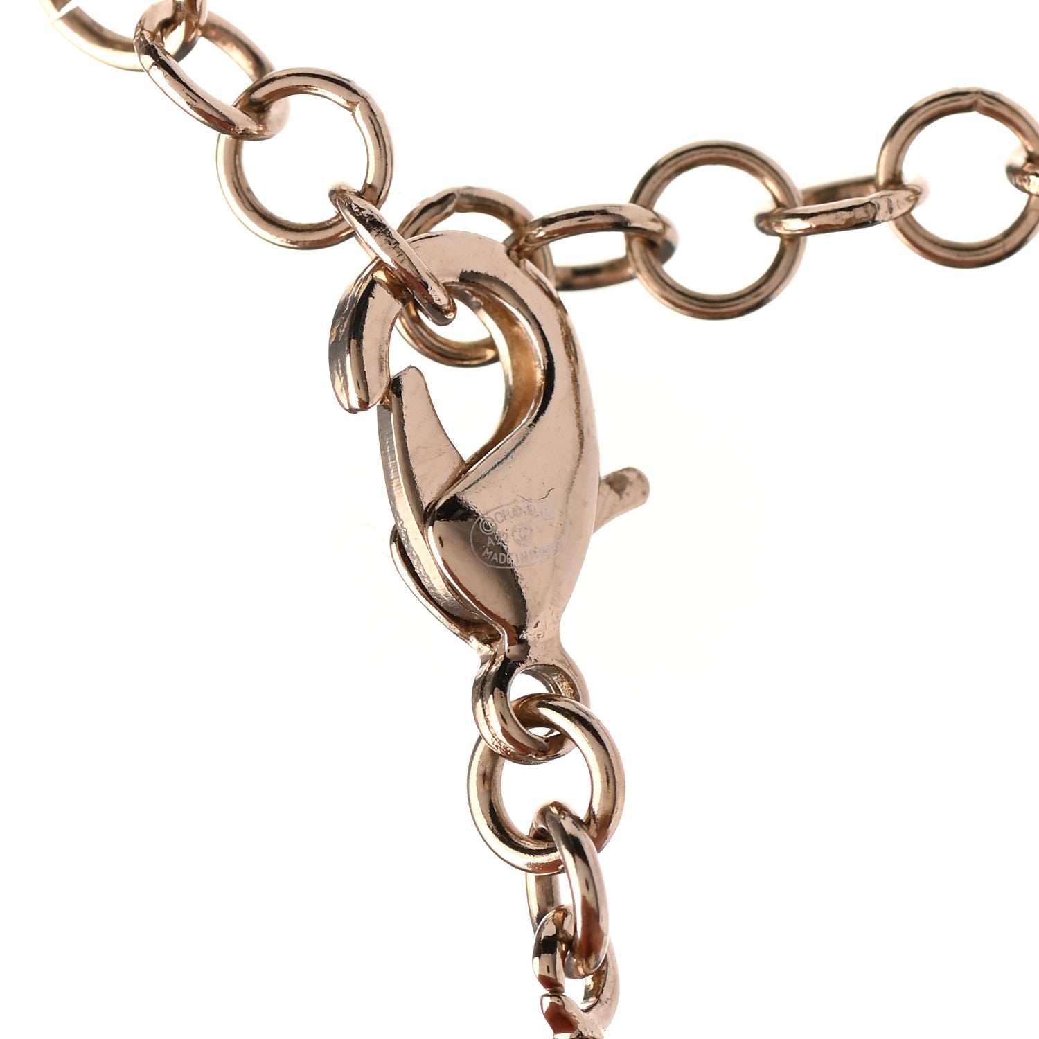 Chanel Crystal CC Chain Short Necklace Gold 5 of 5