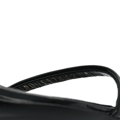 Saint Laurent Patent Calfskin Opyum 110 Sandals 41 Black 9 of 10