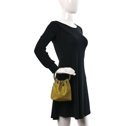 Jimmy Choo Satin Crystal Embellished Bon Bon Bag Yellow 2 of 9