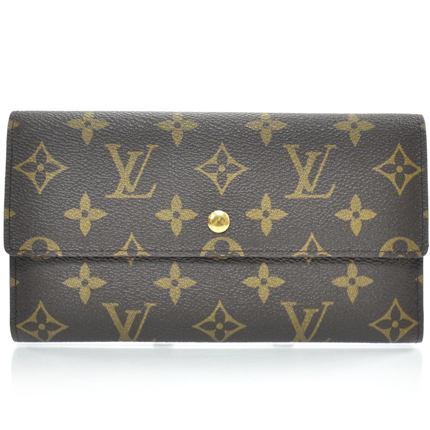 Monogram Checkbook Holder Wallet
