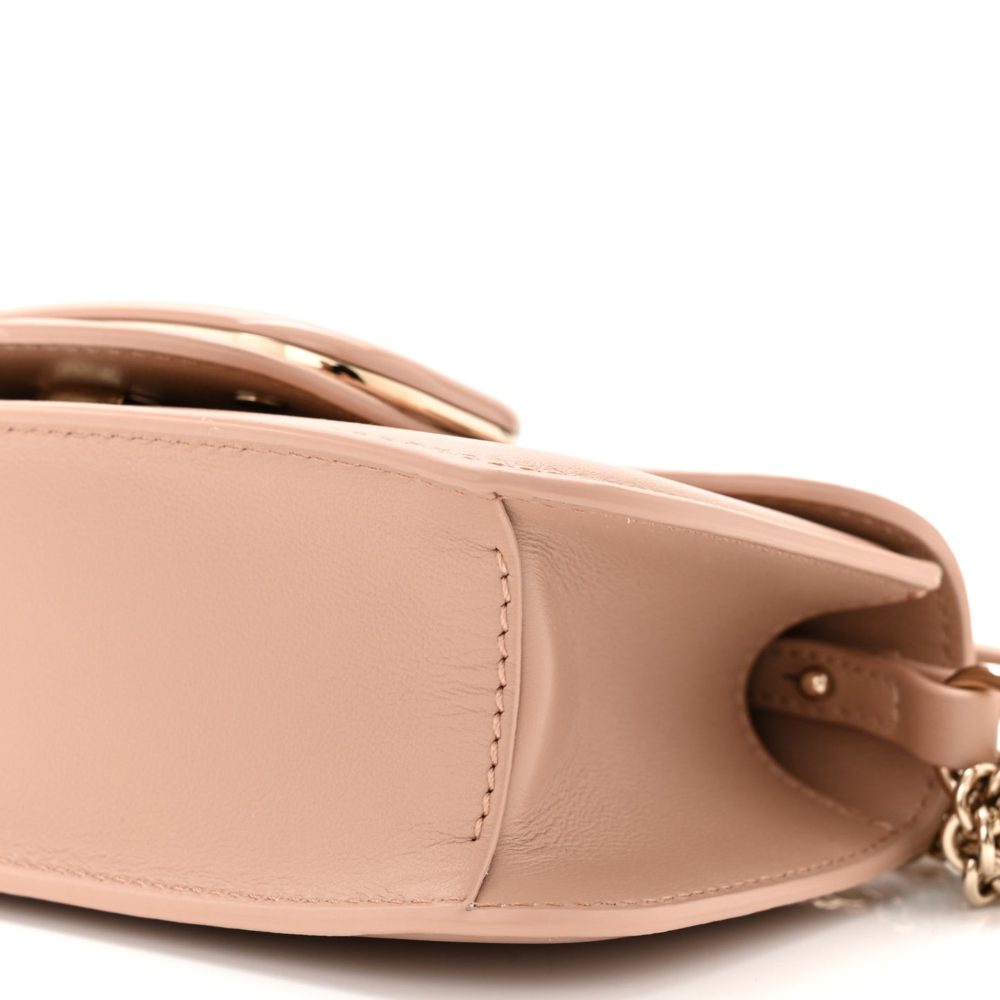 Calfskin Enamel Vlogo Small Loco Shoulder Bag Rose Cannelle
