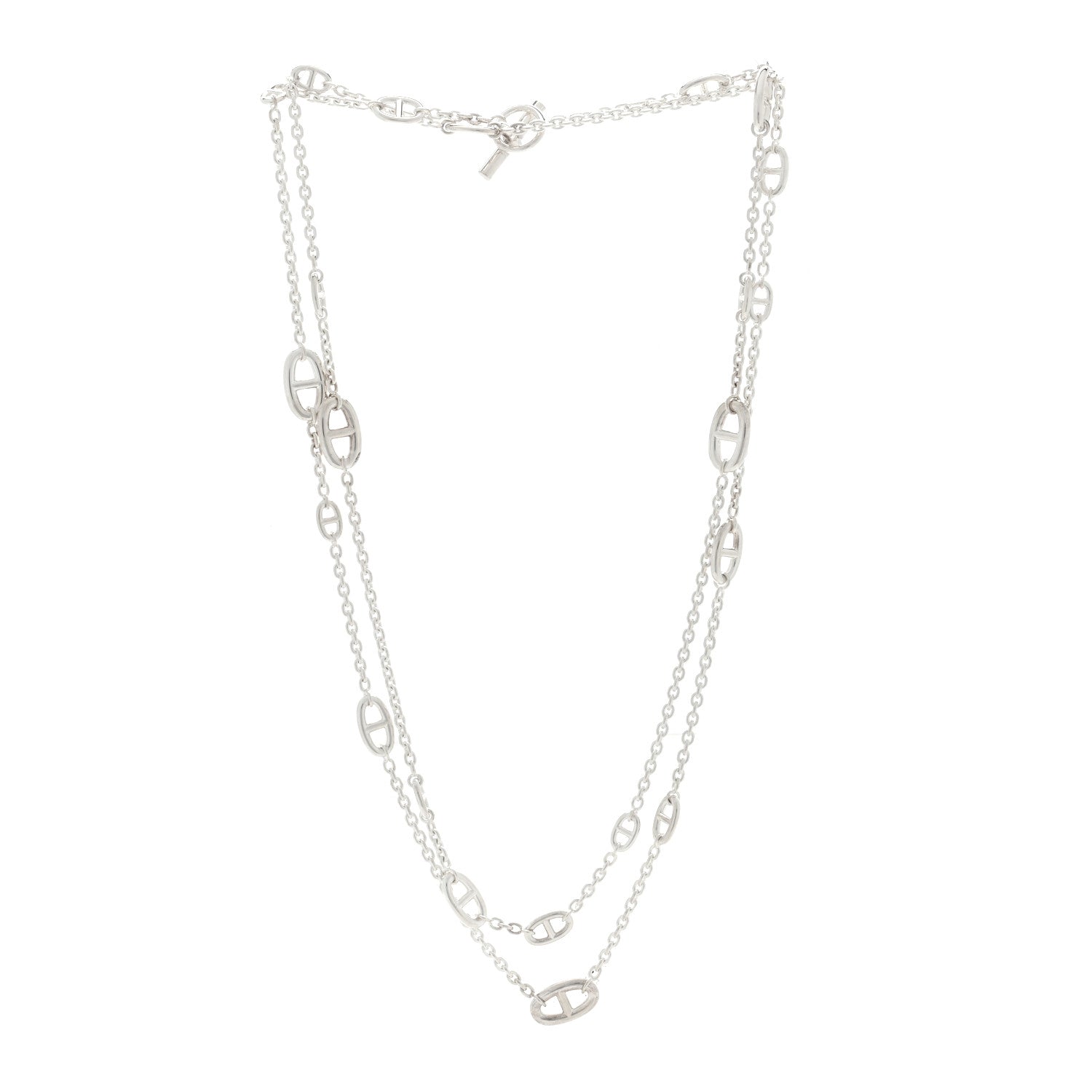Hermes Sterling Silver Farandole Necklace 160 3 of 4