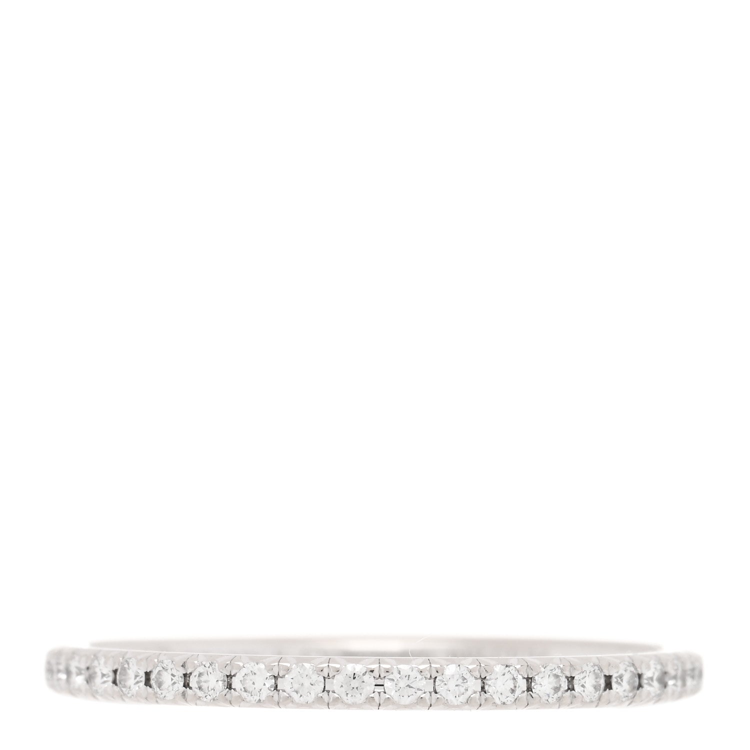 Tiffany 18K White Gold Diamond .34ctw Soleste Full Eternity Band Ring 50 5.5 3 of 4