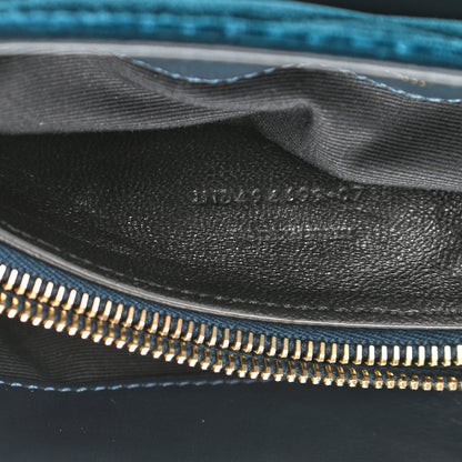 Saint Laurent Velvet Y Quilted Monogram Small Loulou Chain Satchel Medium Blue 7 of 8