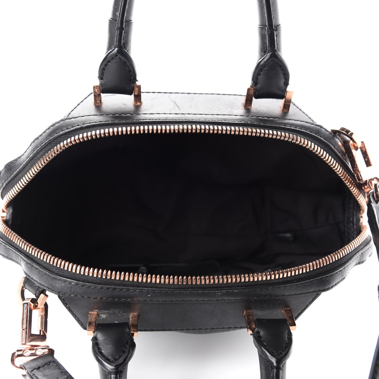 Pebbled Calfskin Mini Emile Black Rose Gold Hardware