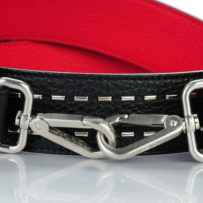 Fendi Cuoio Romano Metal Stitch Strap You Black Red 3 of 4