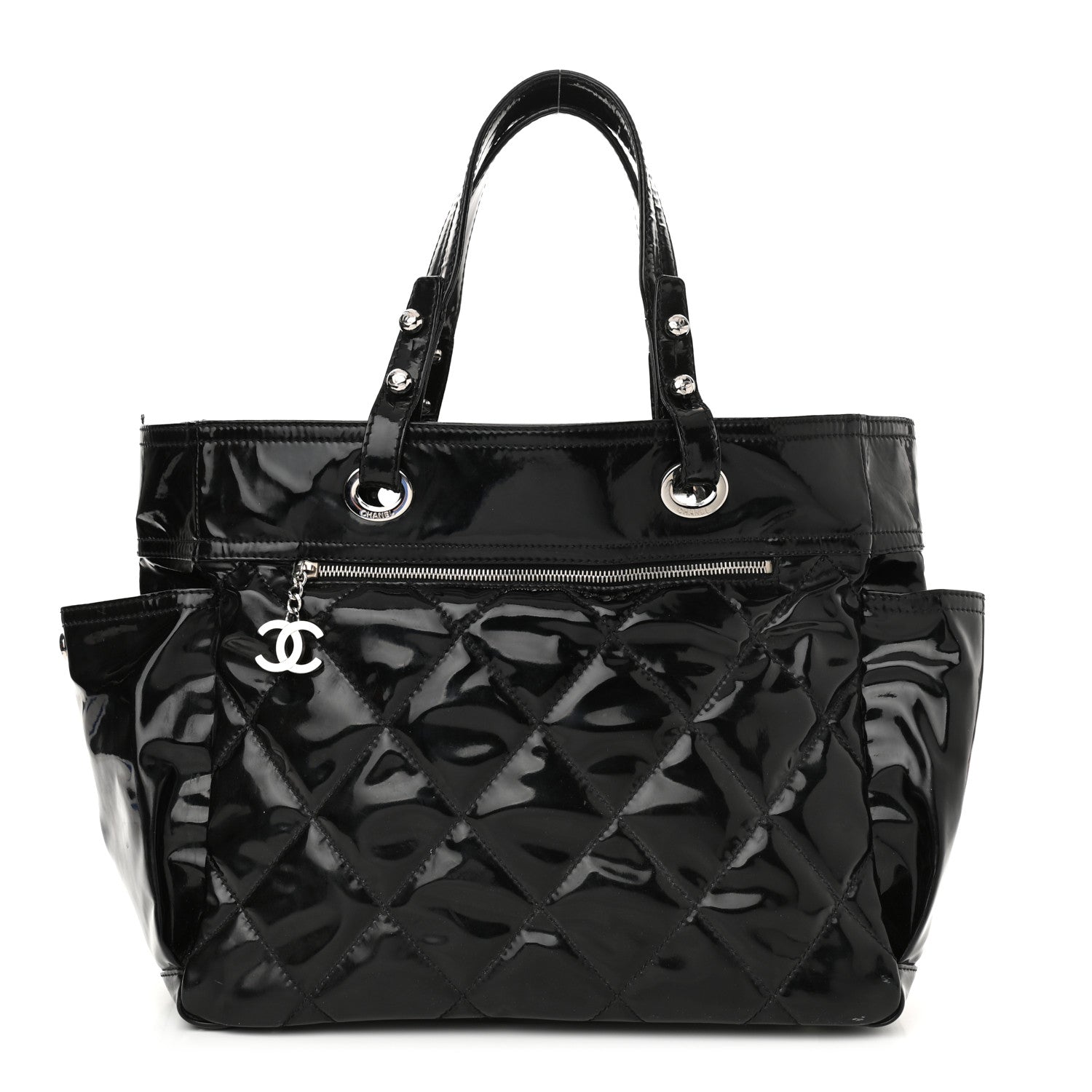 Chanel Vinyl Quilted Large Paris Biarritz Tote Black 3 of 17