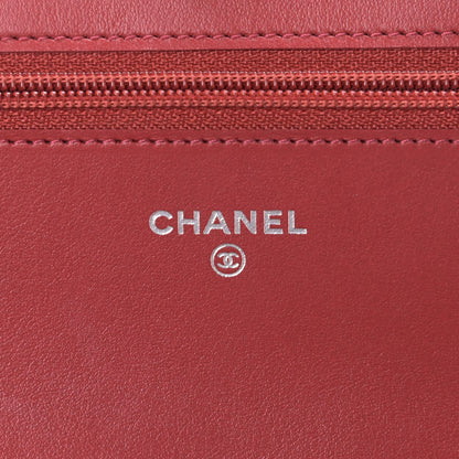 Chanel Caviar Quilted Boy Wallet On Chain WOC Red 7 of 9