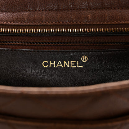 Chanel Caviar Quilted Shoulder Bag Brown 6 of 16