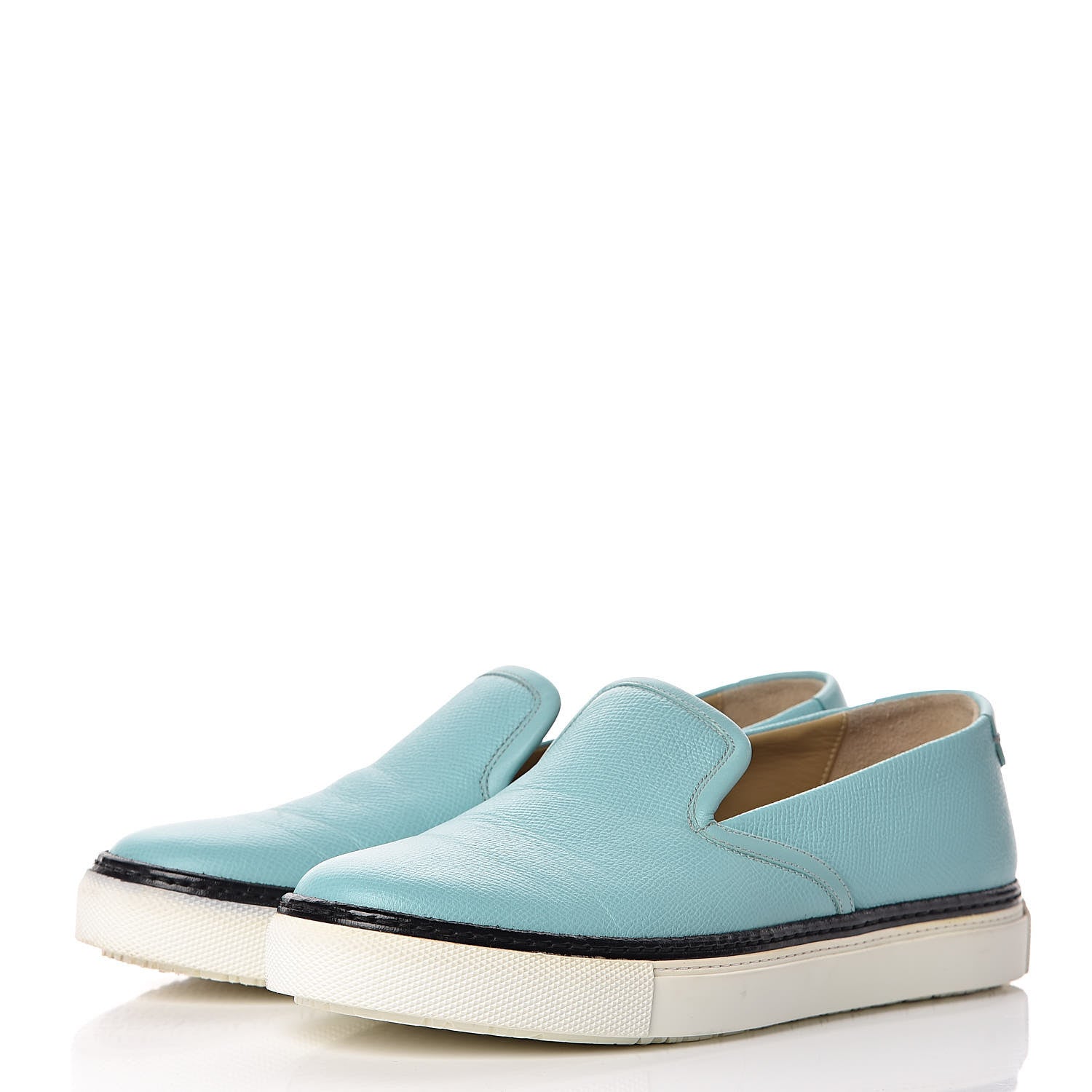 Hermes Epsom Mens Kick Sneakers 37 Bleu Atoll 3 of 10