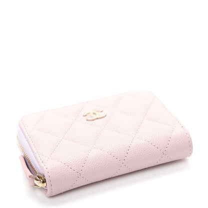 Chanel Caviar Quilted Zip Coin Purse Light Pink 4 of 8