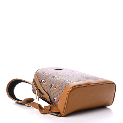 Gucci X DISNEY Mini Vintage GG Supreme Monogram Mickey Mouse Small Dome Backpack Beige Vintage Sun Oil 4 of 9